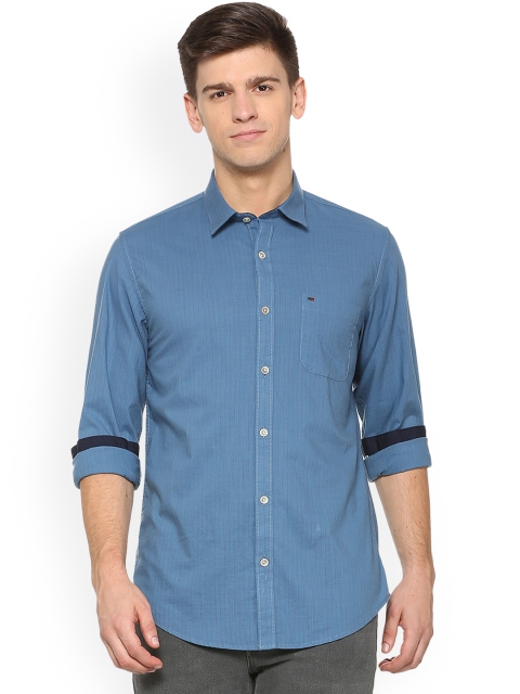 

Peter England Casuals Men Blue Slim Fit Striped Casual Shirt
