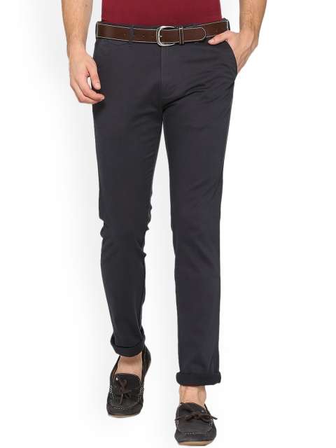 

Peter England Casuals Men Charcoal Grey Slim Fit Solid Regular Trousers