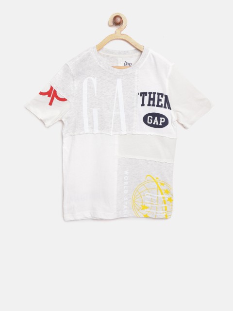 

GAP Boys Off-White Logo Patch T-shirt