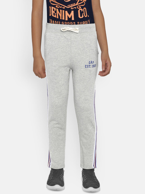 

GAP Boys' Logo Slim Fit Pull-On Pants, Grey
