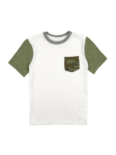 

GAP Boys White Print Crewneck T-Shirt