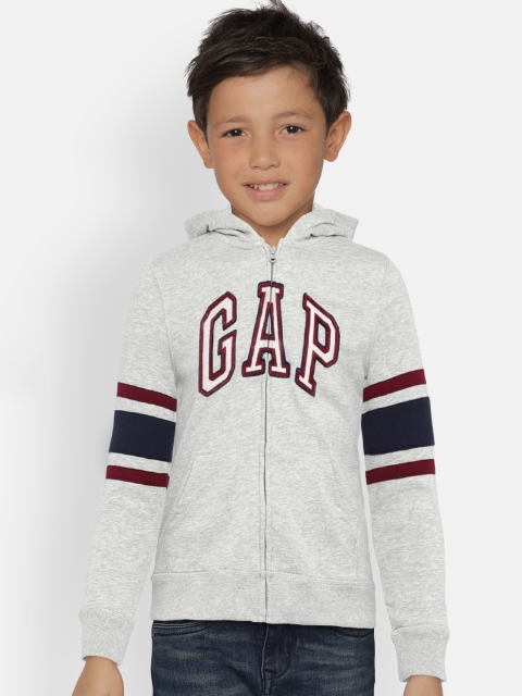 

GAP Boys' Grey Logo Hoodie Sweatshirt