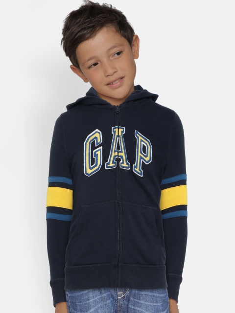 

GAP Boys' Navy Logo Hoodie Sweatshirt, Navy blue