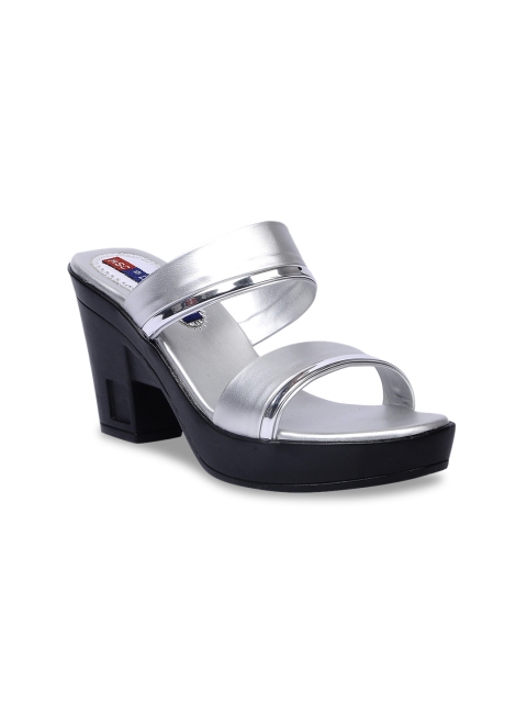 

MSC Women Silver-Toned Solid Platforms