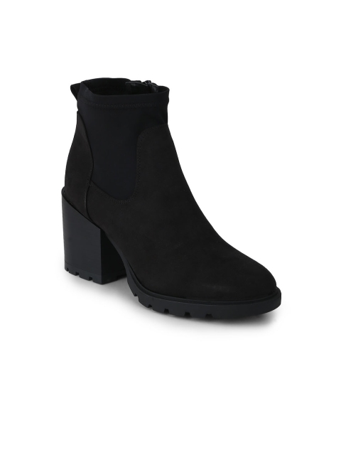 

Truffle Collection Women Black Solid Heeled Boots