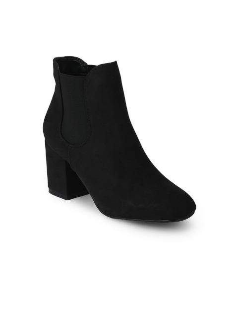 

Truffle Collection Women Black Solid Heeled Boots