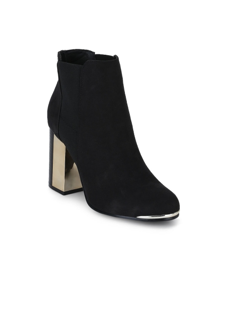 

Truffle Collection Women Black Solid Heeled Boots