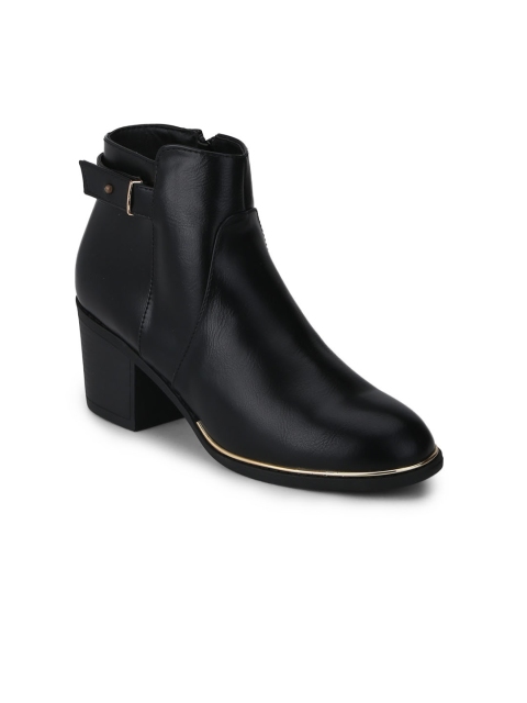 

Truffle Collection Women Black Solid Heeled Boots