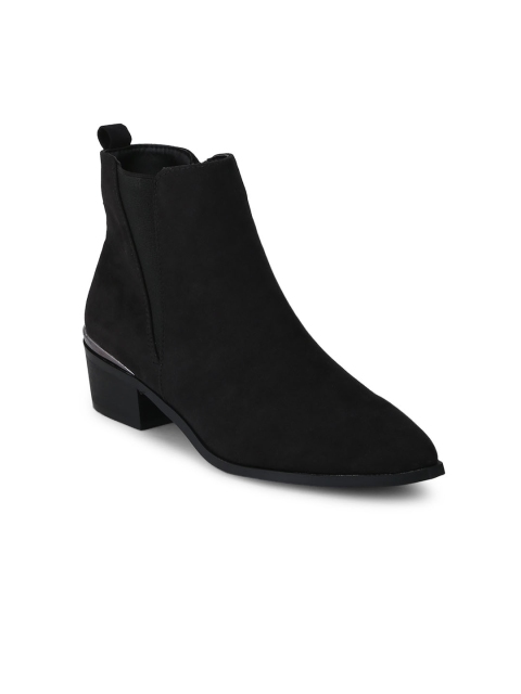 

Truffle Collection Women Black Solid Heeled Boots