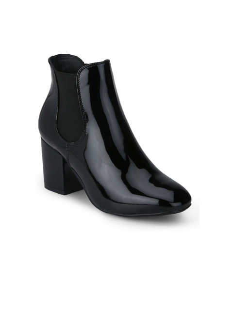 

Truffle Collection Women Black Solid Heeled Boots