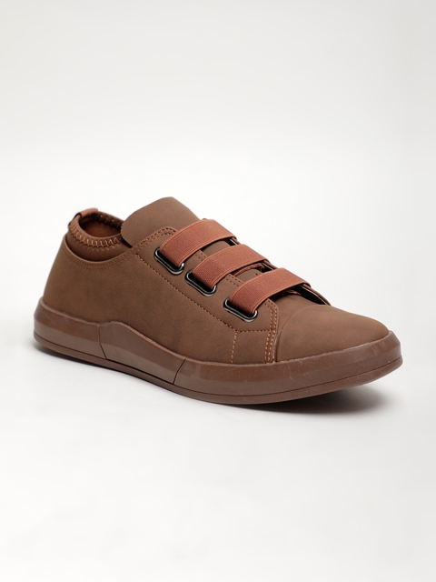 

LOCOMOTIVE Men Brown Slip-On Sneakers