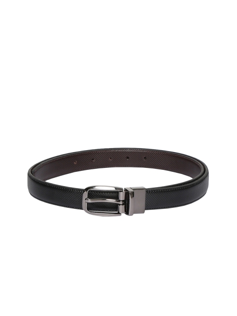 

CRUSSET Women Black & Brown Textured Reversible Belt