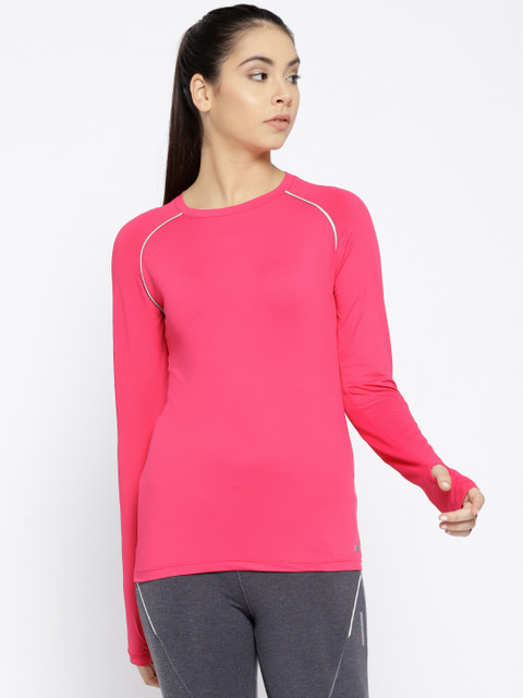 

Sweet Dreams Women Pink Solid Round Neck Workout T-shirt