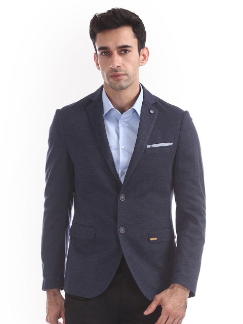 

Arrow Sport Men Navy Blue Slim Fit Single-Breasted Blazer