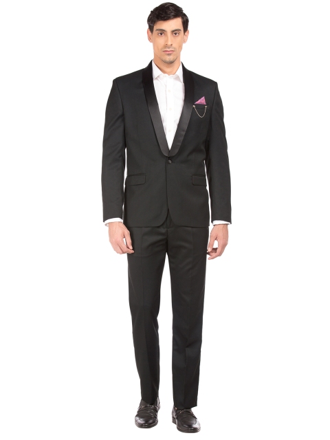 

Arrow Men Black Solid Single-Breasted Regular Fit Formal Suit