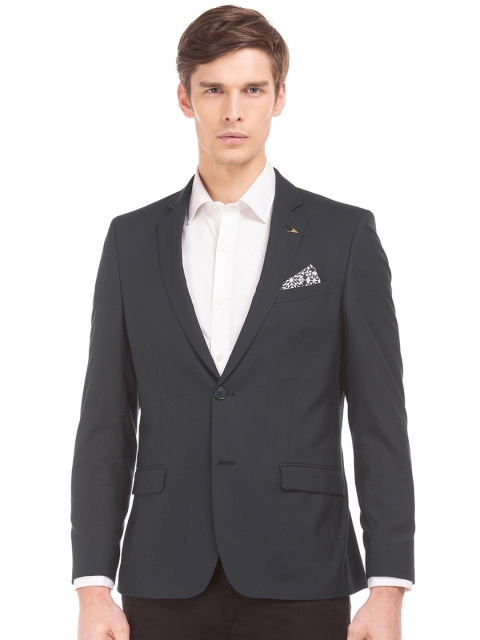 

Arrow Men Navy Blue Solid Single-Breasted Blazer