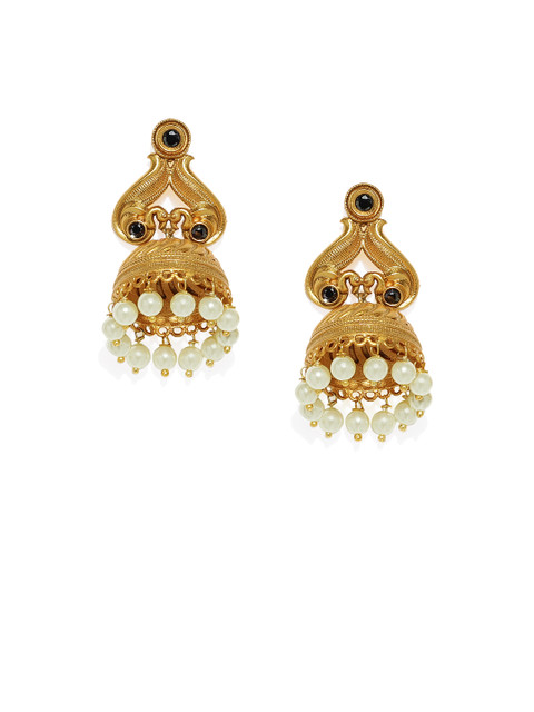 

Spargz Women Gold-Toned Dome Shaped Jhumkas