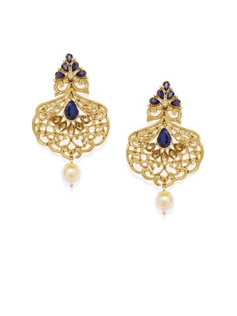 

Spargz Gold-Toned & Blue Classic Chandbalis