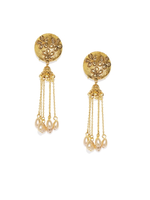 

Spargz Gold-Plated Contemporary Drop Earrings
