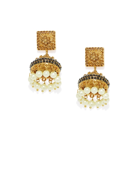 

Spargz Women Gold-Toned Dome Shaped Jhumkas