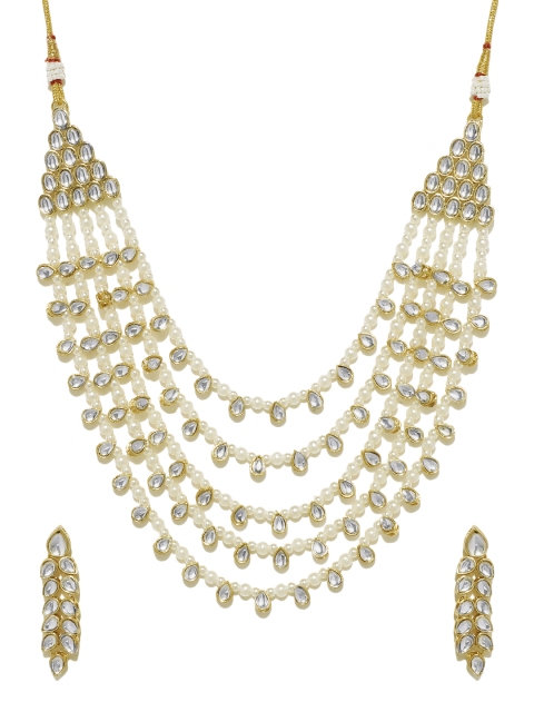 

Spargz Gold-Plated Kundan Studded Jewellery Set