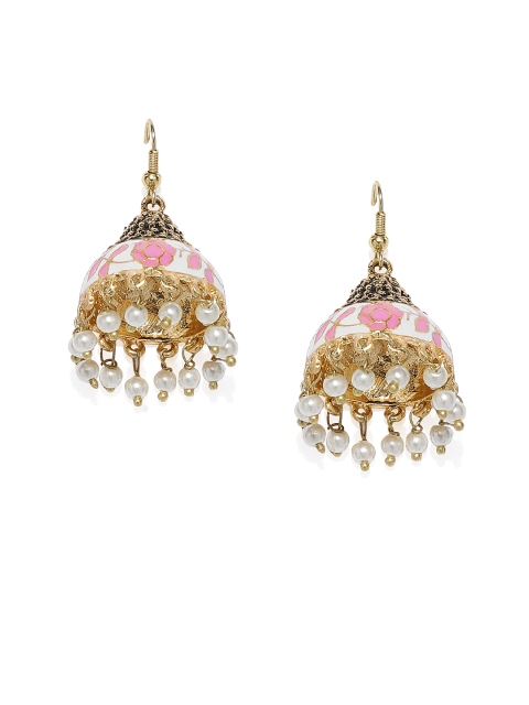 

Spargz Women Gold-Toned Dome Shaped Jhumkas