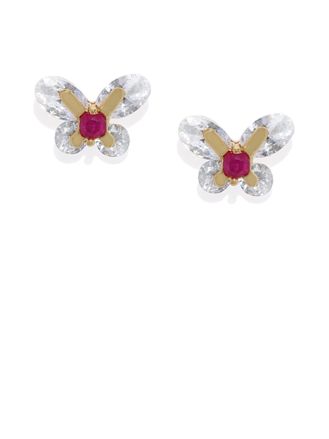 

Spargz Gold-Toned & Red Animal Shaped Studs