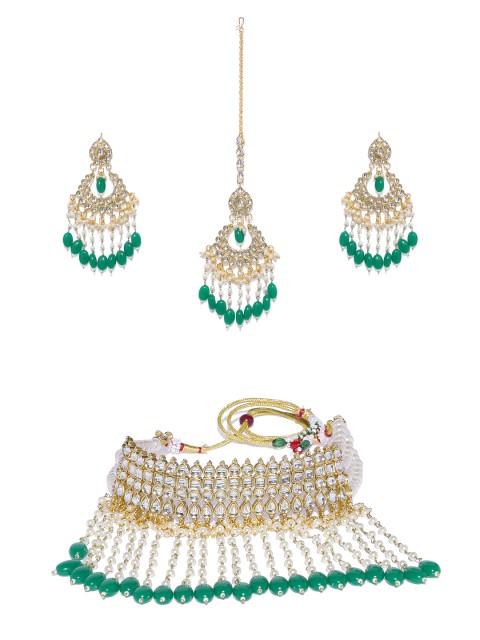 

Spargz Women Gold-Plated Kundan Jewellery Set