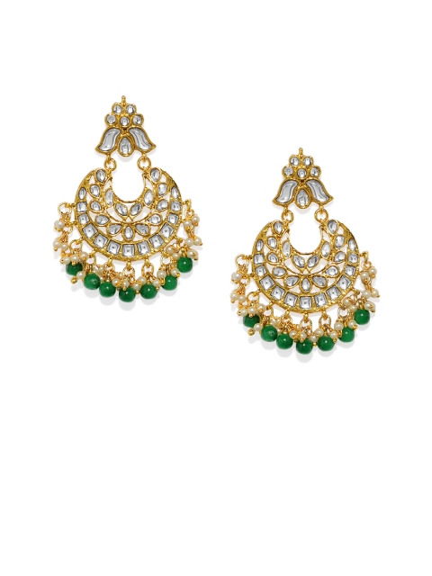 

Spargz Gold-Plated & White Crescent Shaped Chandbalis