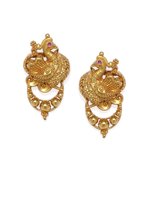 

Spargz Gold-Toned Crescent Shaped Oversized Studs