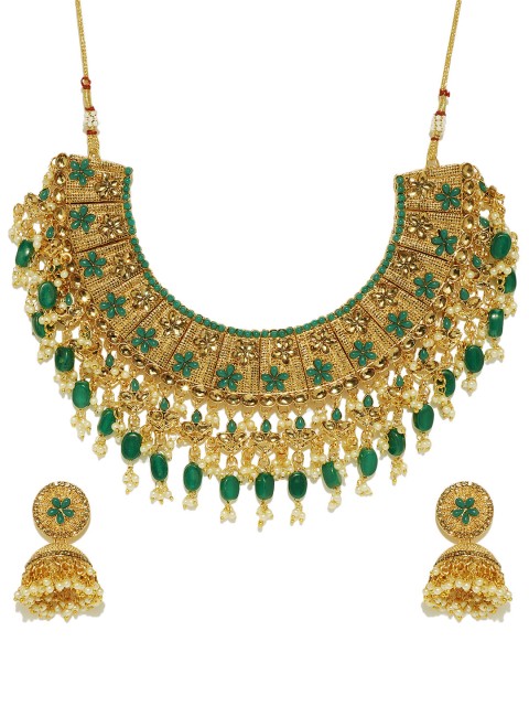 

Spargz Gold-Plated Stone Studded Jewellery Set