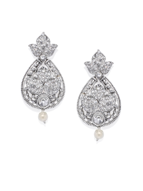

Spargz White Leaf Shaped Drop Earrings