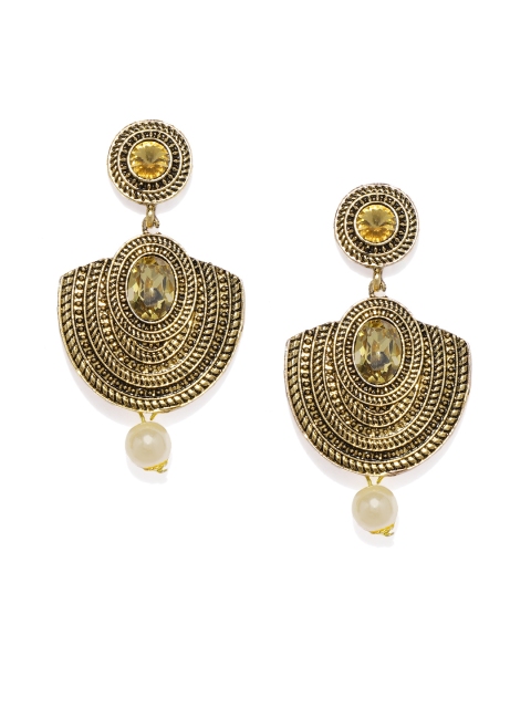 

Spargz Gold-Plated Contemporary Drop Earrings