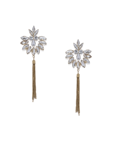 

Spargz Gold-Toned Contemporary Drop Earrings