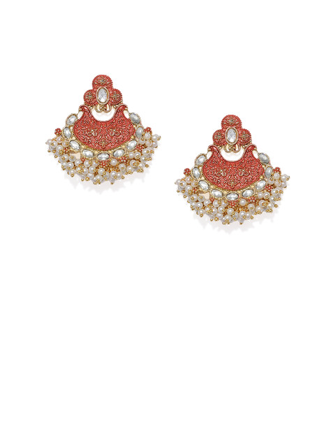 

Spargz Gold-Plated & Orange Classic Drop Earrings