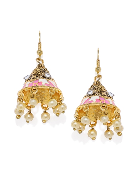 

Spargz Women Gold-Toned Dome Shaped Jhumkas