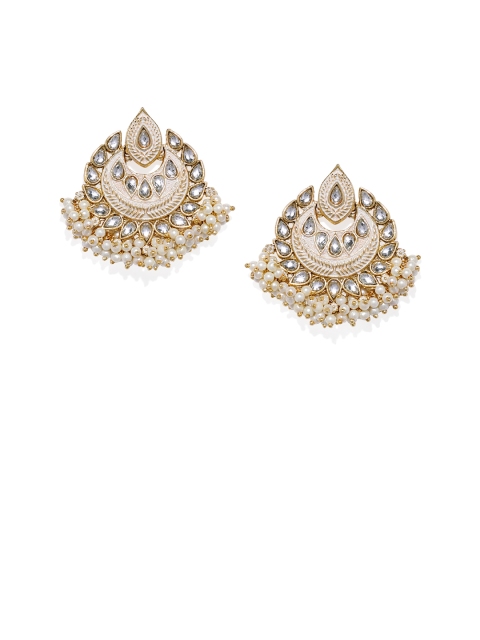 

Spargz Gold-Plated & Cream-Coloured Classic Drop Earrings