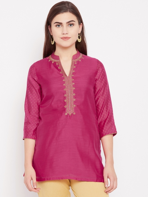

Rangriti Women Pink Solid Kurti