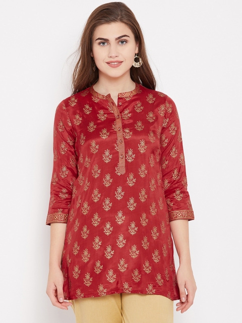

Rangriti Women Red & Golden Printed Kurti