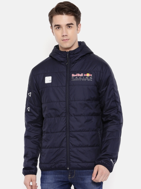 

PUMA Motorsport Men Navy Blue Solid RBR T7 LW NIGHT SKY Hooded Padded Jacket