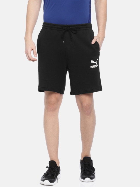 

Puma Men Black Solid Regular Fit Classics Logo Sports Shorts