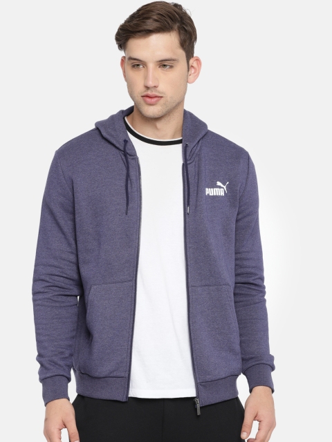 

Puma Men Blue Solid Elevated ESS FZ hoody Sporty Jacket