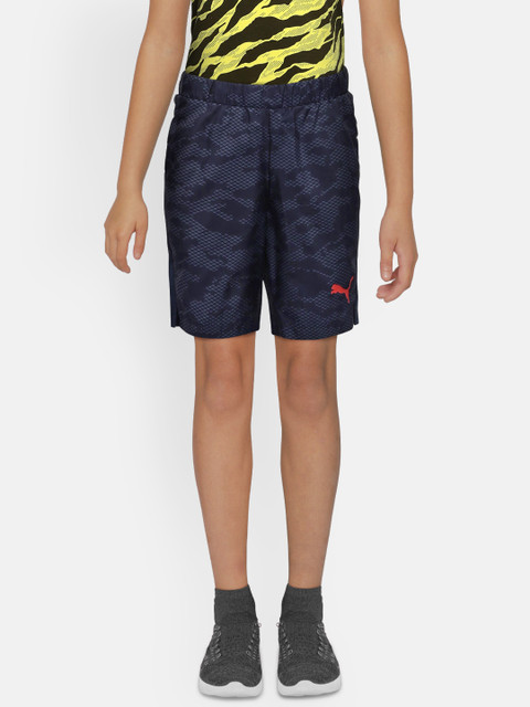 

Puma Boys Navy Blue Printed Modern Sport Woven Shorts