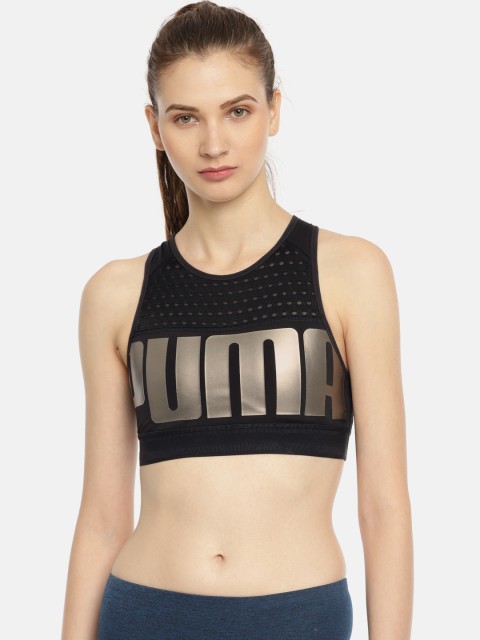

Puma Black Printed Lightly Padded Sports Bra 51709103