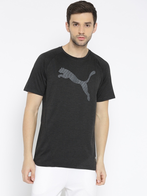 

Puma Men Black Printed Round Neck T-shirt