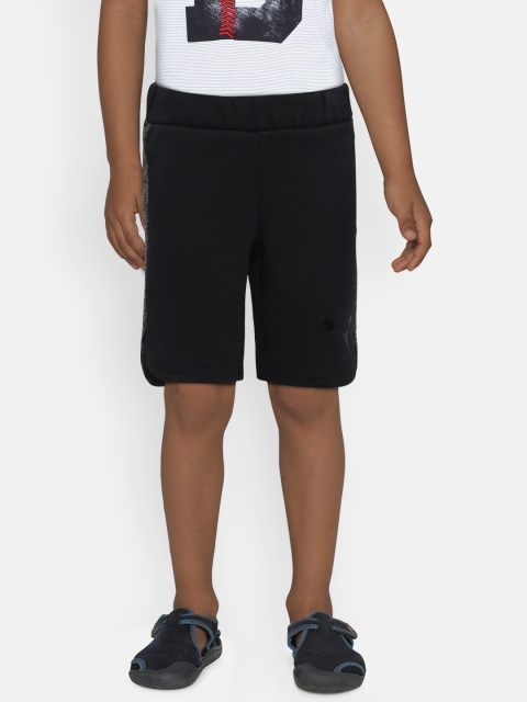 

Puma Boys Black Solid Evostripe Sports Shorts