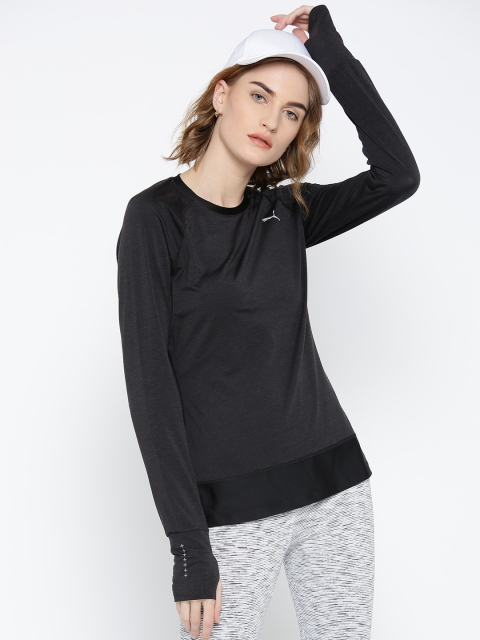 

Puma Women Black Solid Winter T-shirt