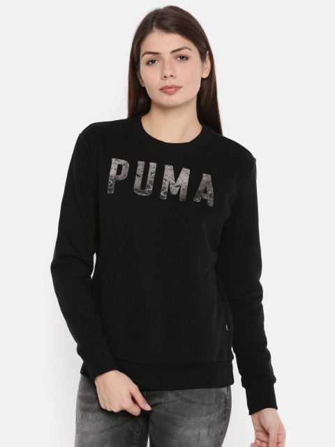 

Puma Women Black Solid Sweatshirt