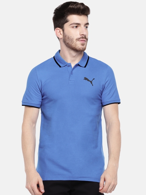 

Puma Men Blue Modern Sports Polo Solid T-shirt