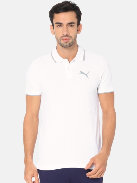 

Puma Men White Solid Modern Sports Polo T-Shirt